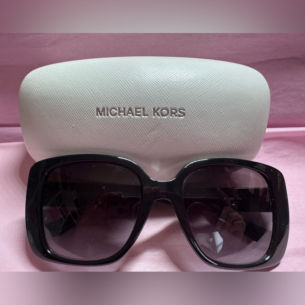 Michael Kors Black Sunglasses with White Case